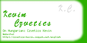 kevin czvetics business card
